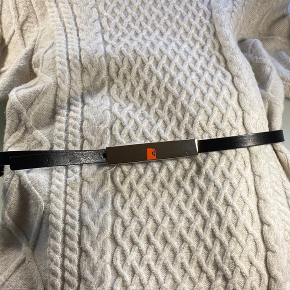 Vintage Talbots Black Super Skinny Belt, 31-35" - Picture 3 of 7